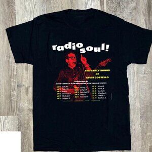 Elvis Costello 2025 Radio Soul Tour T-Shirt Retro Concert Tee Unisex Rock Music